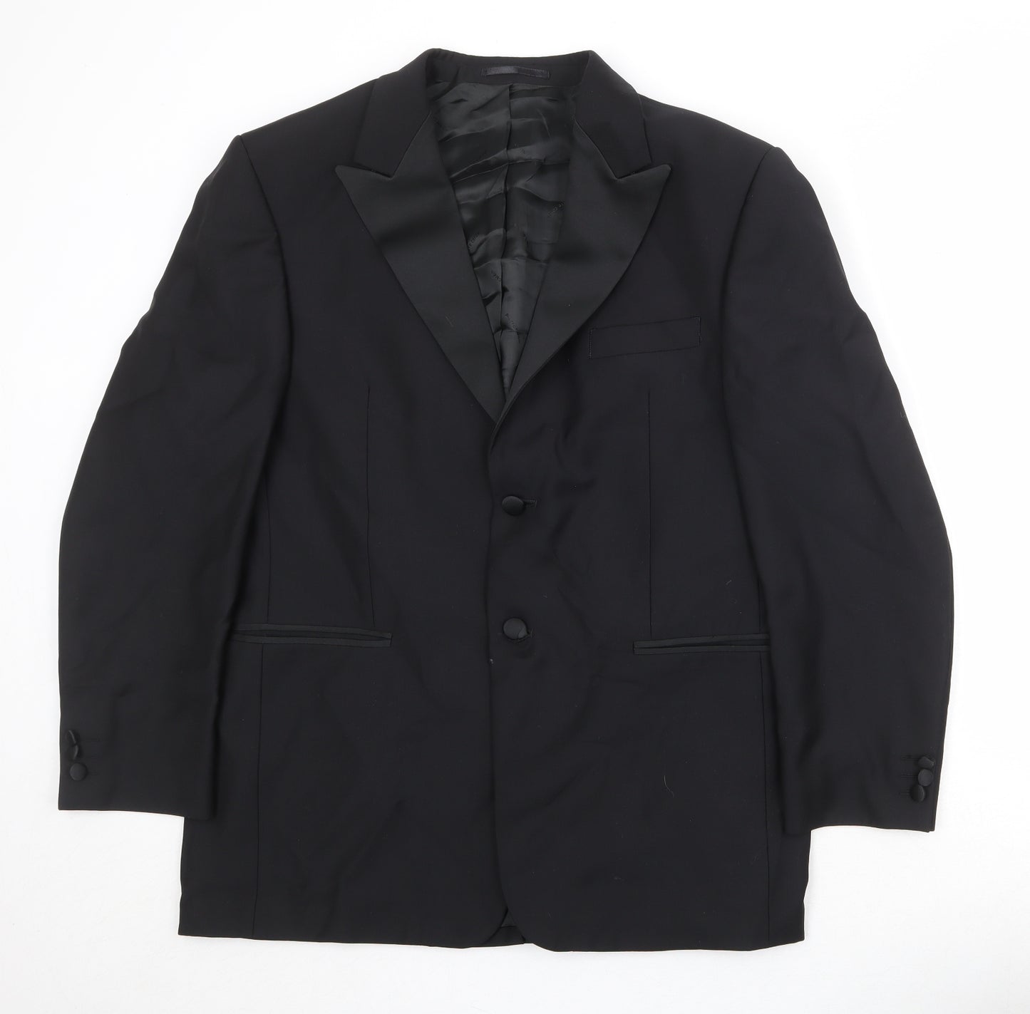 Pierre Cardin Mens Black Wool Jacket Suit Jacket Size 42 Regular