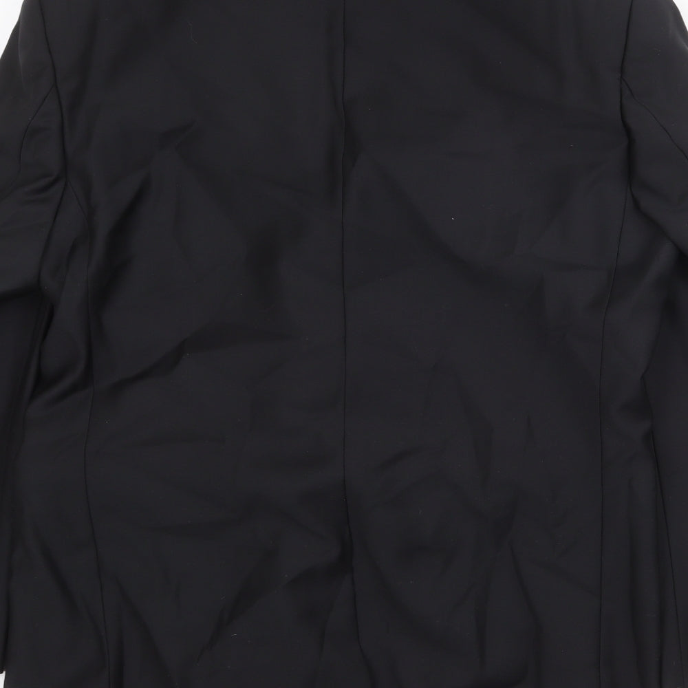 Pierre Cardin Mens Black Wool Jacket Suit Jacket Size 42 Regular
