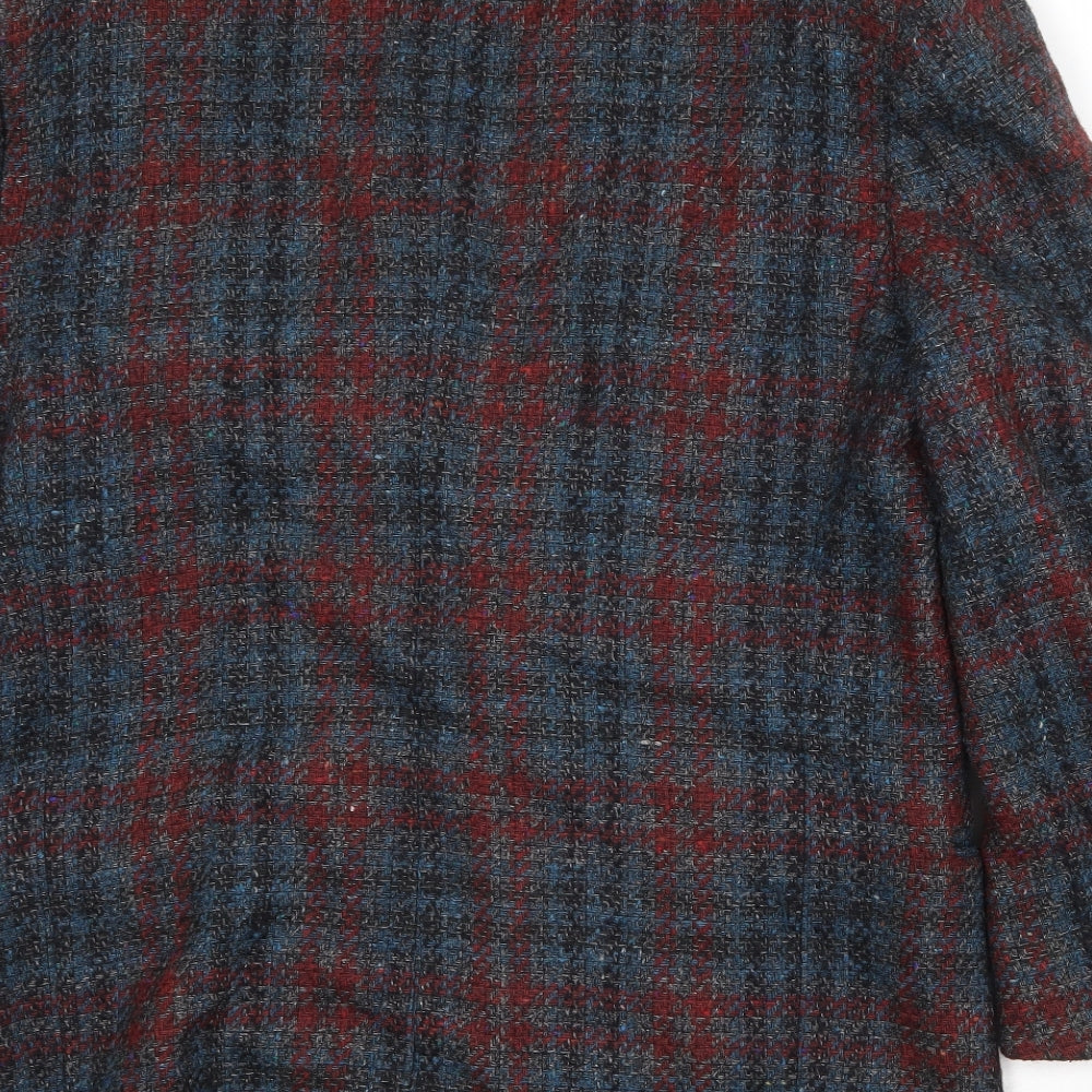 Sabre Mens Multicoloured Plaid Wool Jacket Blazer Size 42 Regular