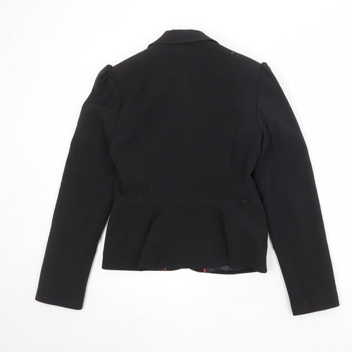 New Look Womens Black Polyester Jacket Blazer Size 10