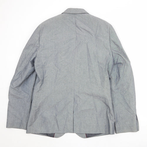 Marks and Spencer Mens Grey Cotton Jacket Suit Jacket Size 40 Regular