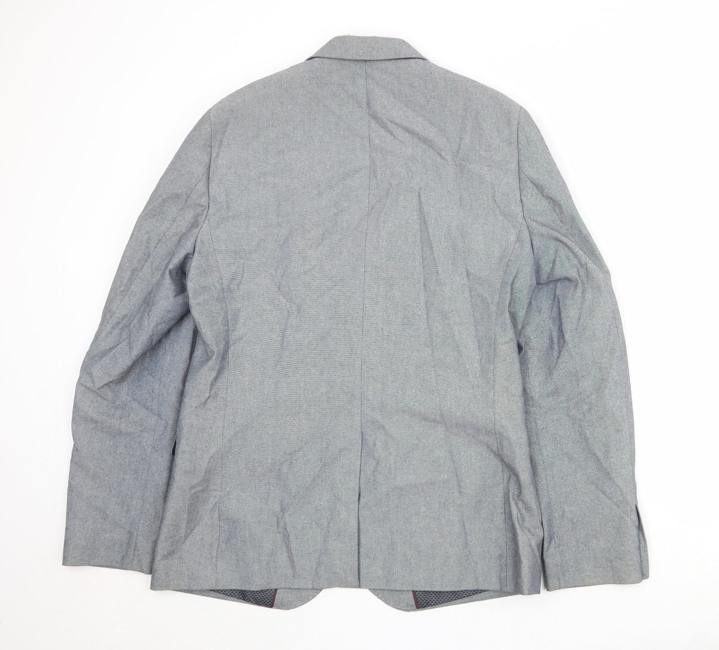 Marks and Spencer Mens Grey Cotton Jacket Suit Jacket Size 40 Regular