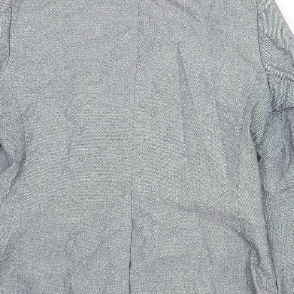 Marks and Spencer Mens Grey Cotton Jacket Suit Jacket Size 40 Regular