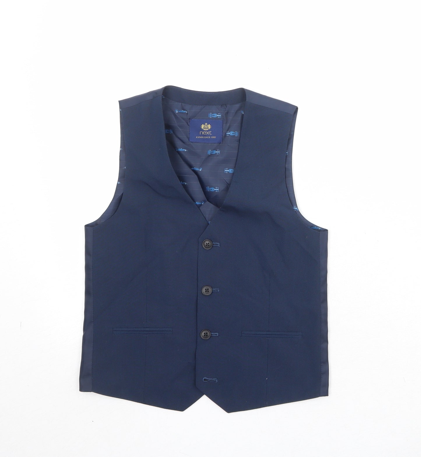 NEXT Boys Blue Jacket Waistcoat Size 9 Years Button