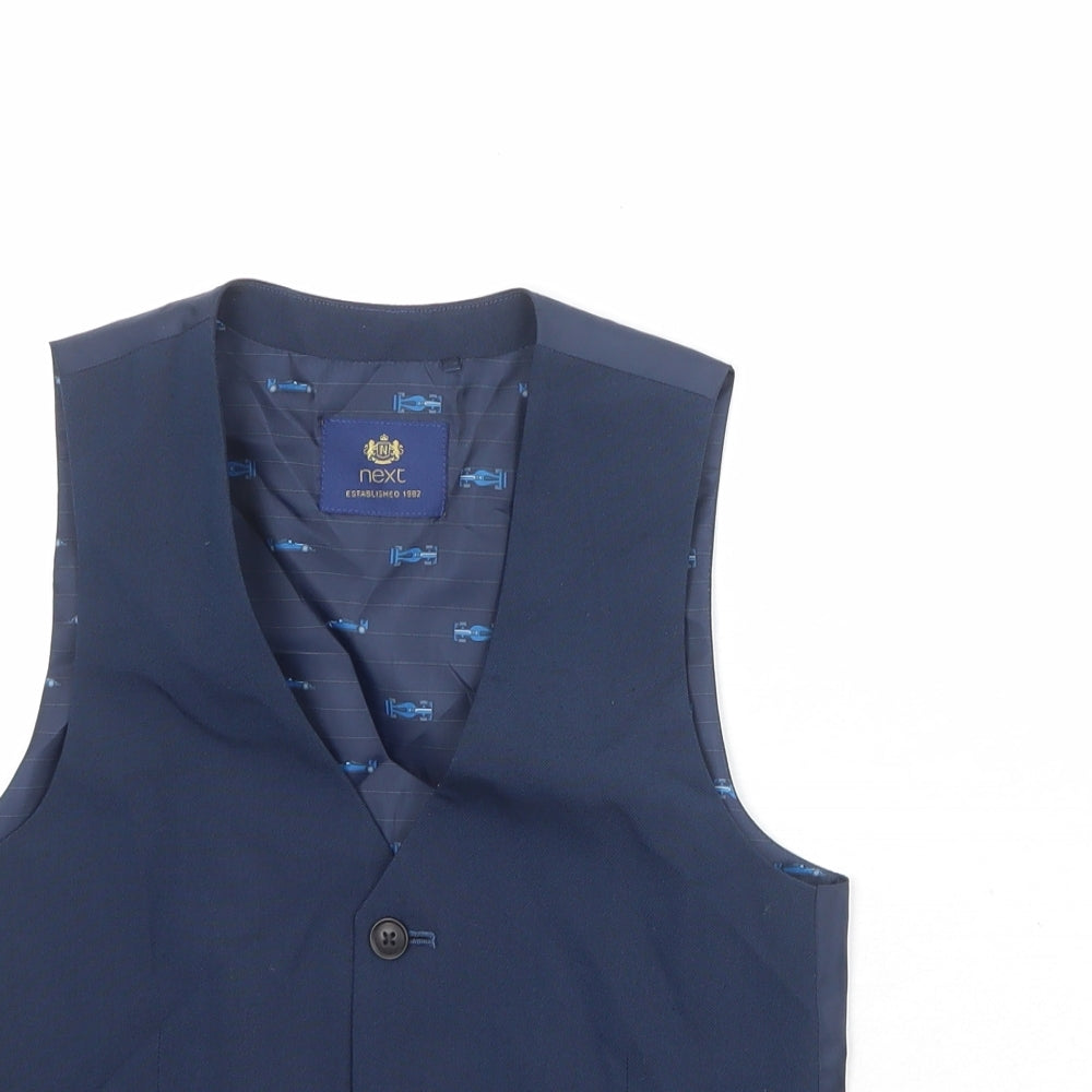 NEXT Boys Blue Jacket Waistcoat Size 9 Years Button