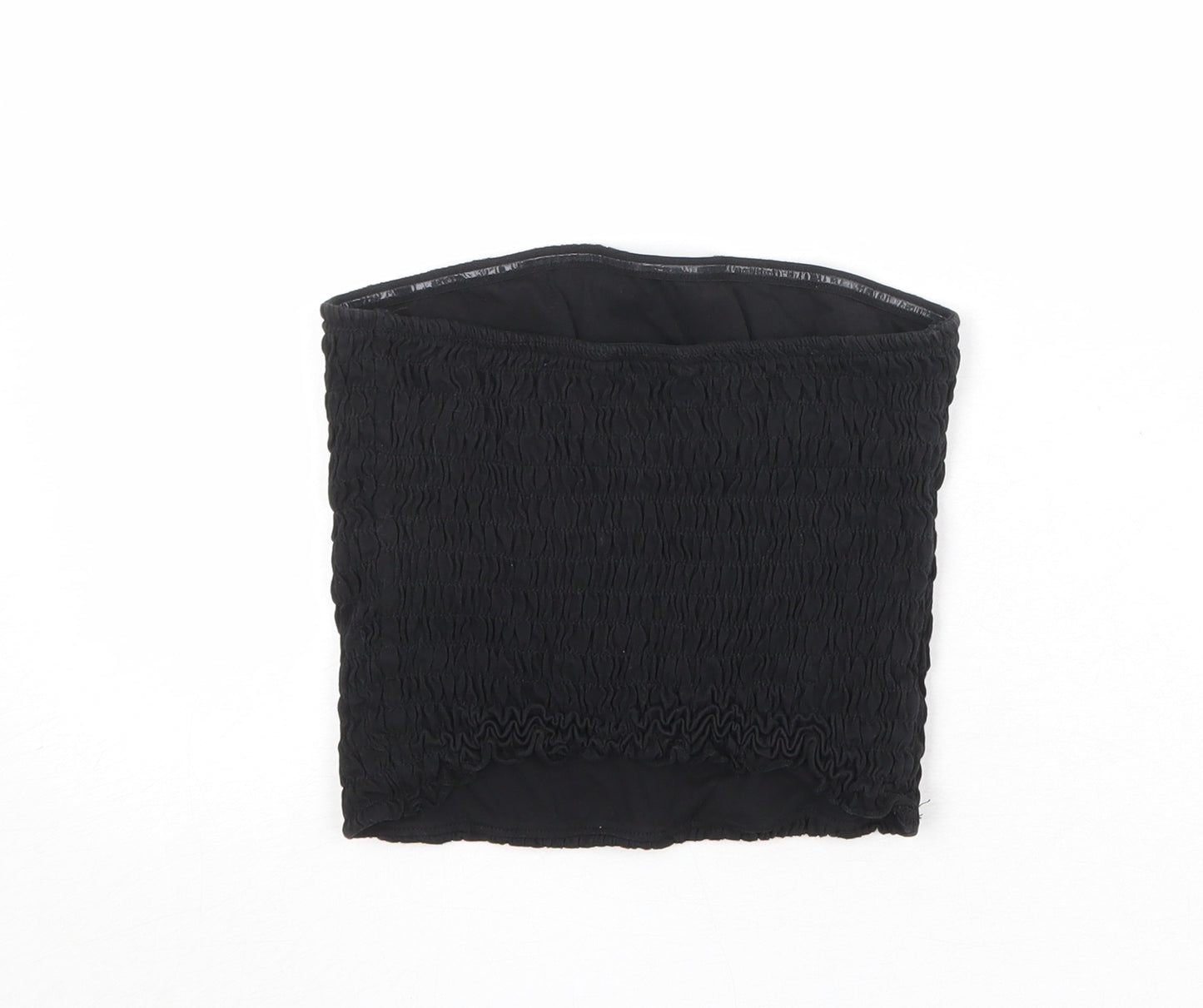 Monki Womens Black Cotton Basic Tank Size S Off the Shoulder