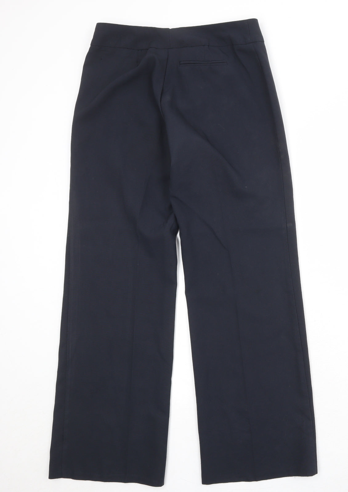 M&Co Womens Blue Polyester Dress Pants Trousers Size 10 Regular Zip