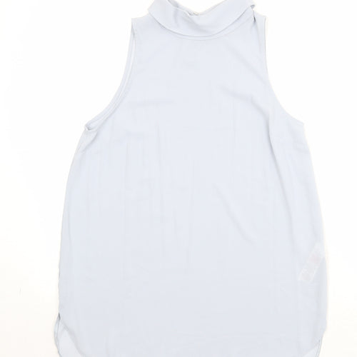 New Look Womens Blue Polyester Basic Tank Size 12 Round Neck