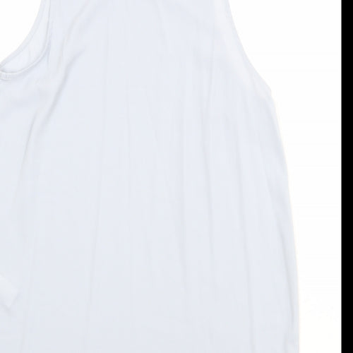 New Look Womens Blue Polyester Basic Tank Size 12 Round Neck