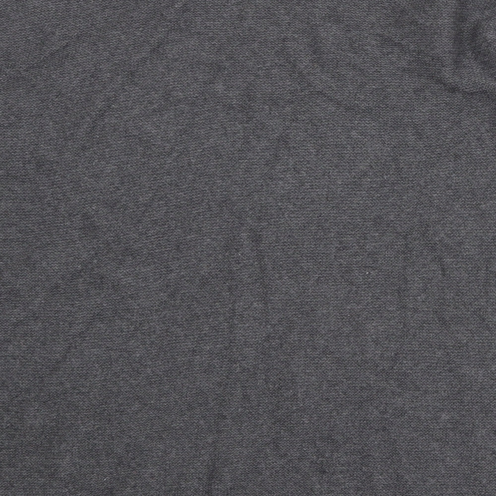 Daily Ritual Womens Grey Mock Neck Viscose Pullover Jumper Size L