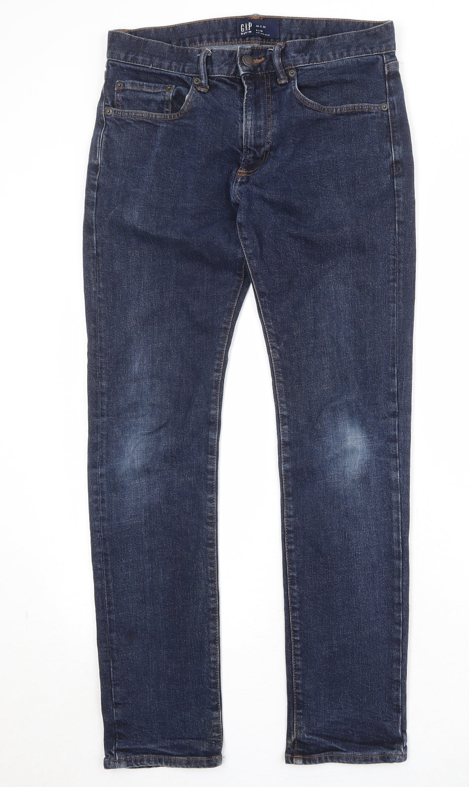 Gap Mens Blue Cotton Straight Jeans Size 30 in Regular Zip
