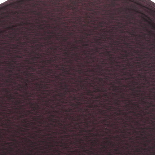 New Look Womens Purple Viscose Basic T-Shirt Size S V-Neck