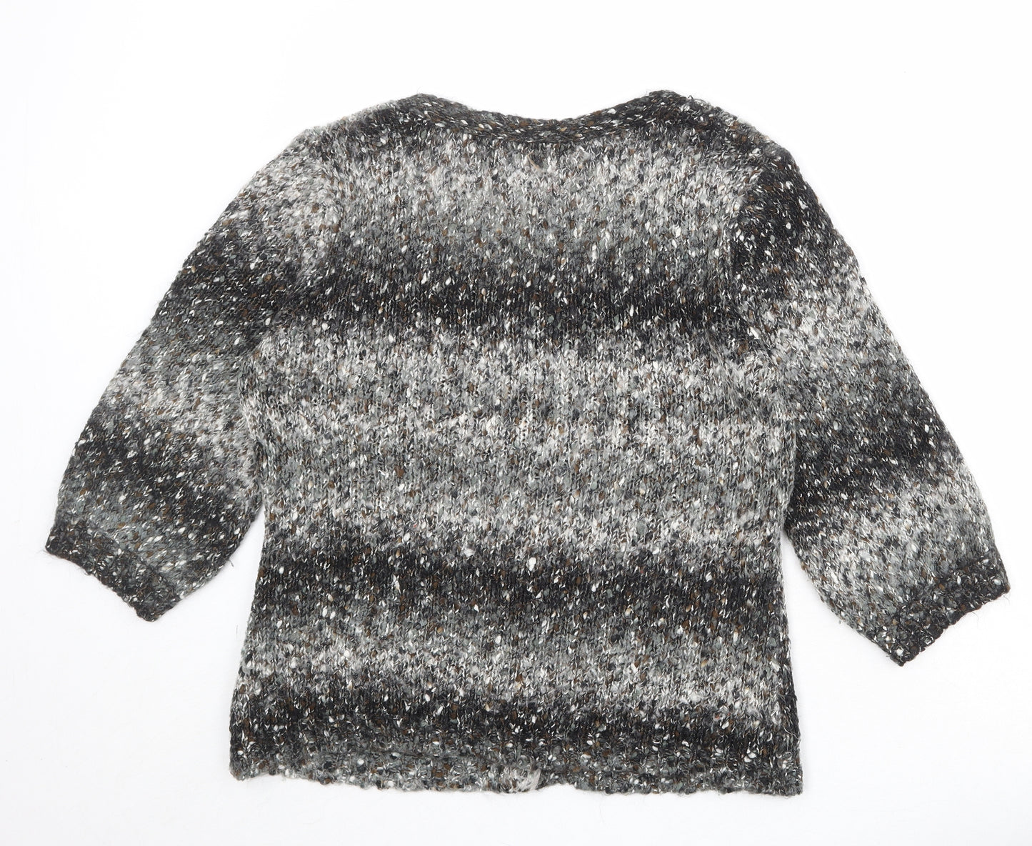 Per Una Womens Multicoloured Boat Neck Acrylic Cardigan Jumper Size L - Speckled