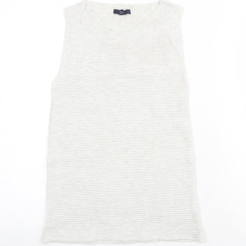 Gap Womens Grey Boat Neck Polyester Pullover Jumper Size S - Textured