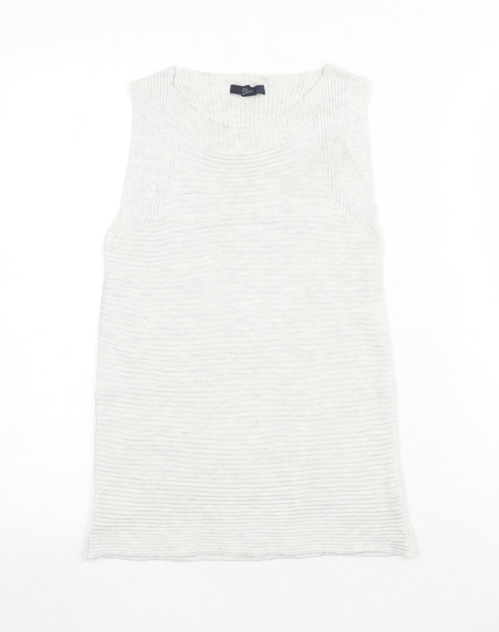 Gap Womens Grey Boat Neck Polyester Pullover Jumper Size S - Textured