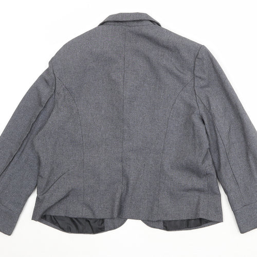 City Angels Womens Grey Polyester Jacket Suit Jacket Size 22