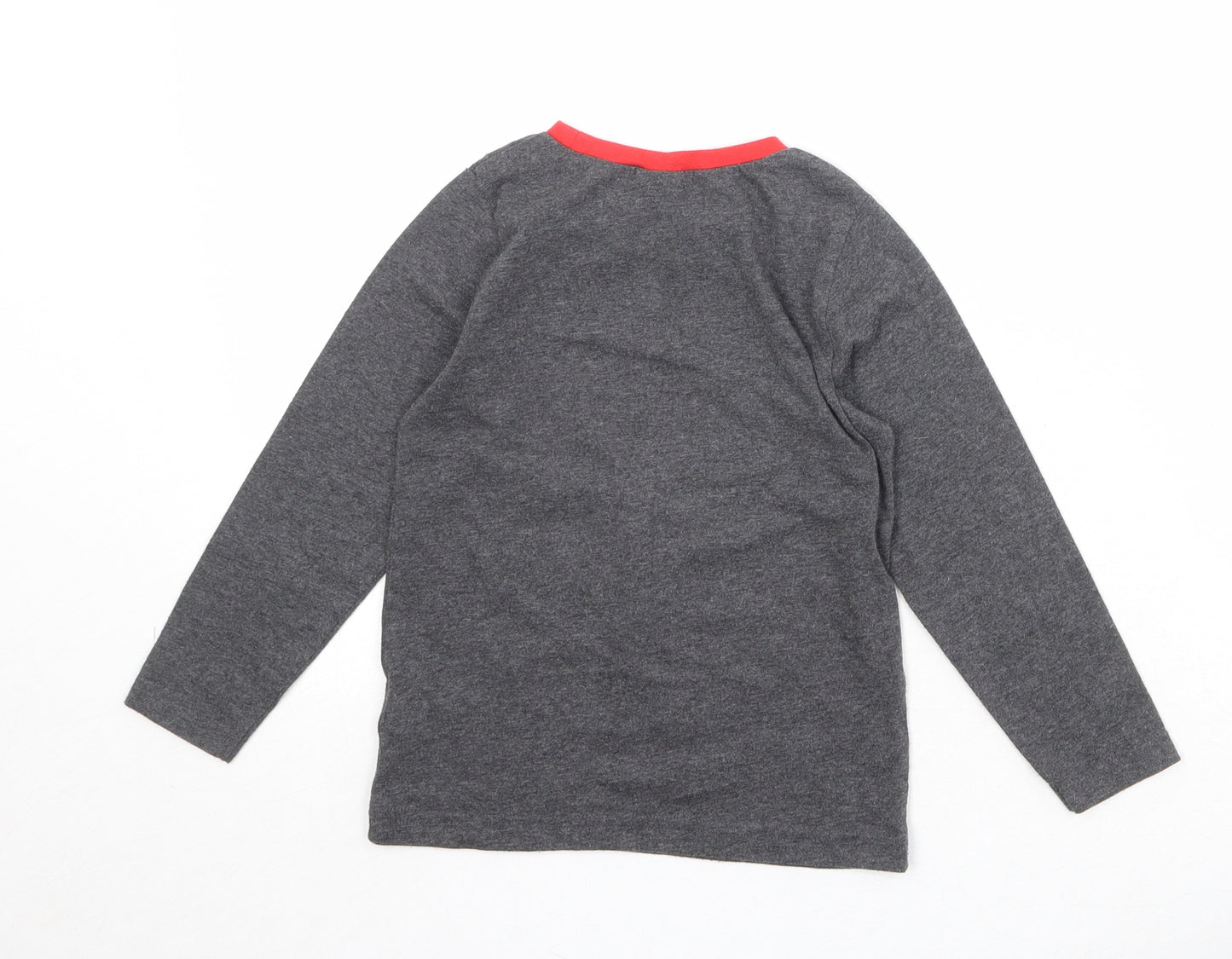Marvel Boys Grey 100% Cotton Pullover T-Shirt Size 5-6 Years Round Neck Pullover - Avengers