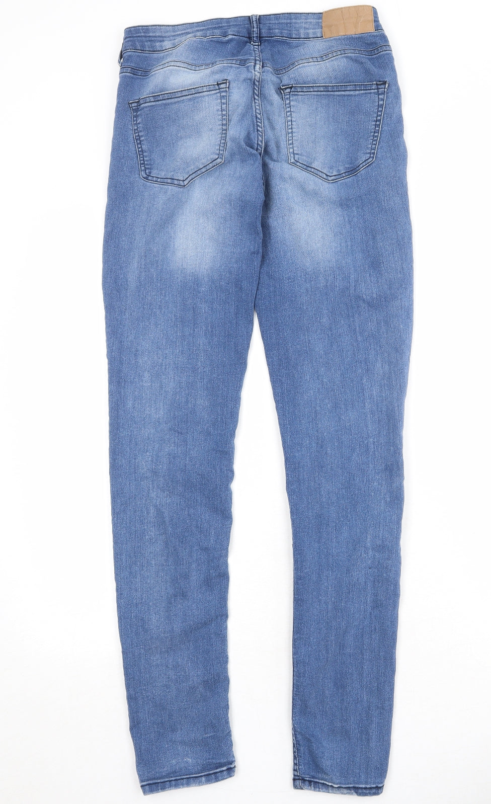 Divided by H&M Womens Blue Cotton Skinny Jeans Size 12 Regular Zip