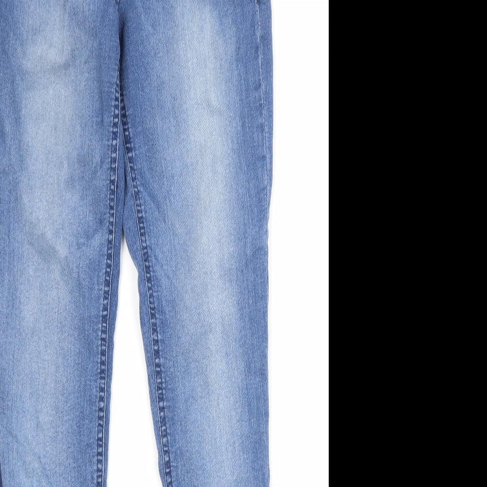 Divided by H&M Womens Blue Cotton Skinny Jeans Size 12 Regular Zip