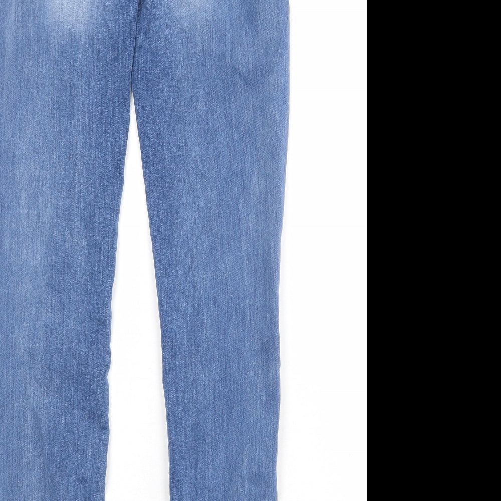 Divided by H&M Womens Blue Cotton Skinny Jeans Size 12 Regular Zip