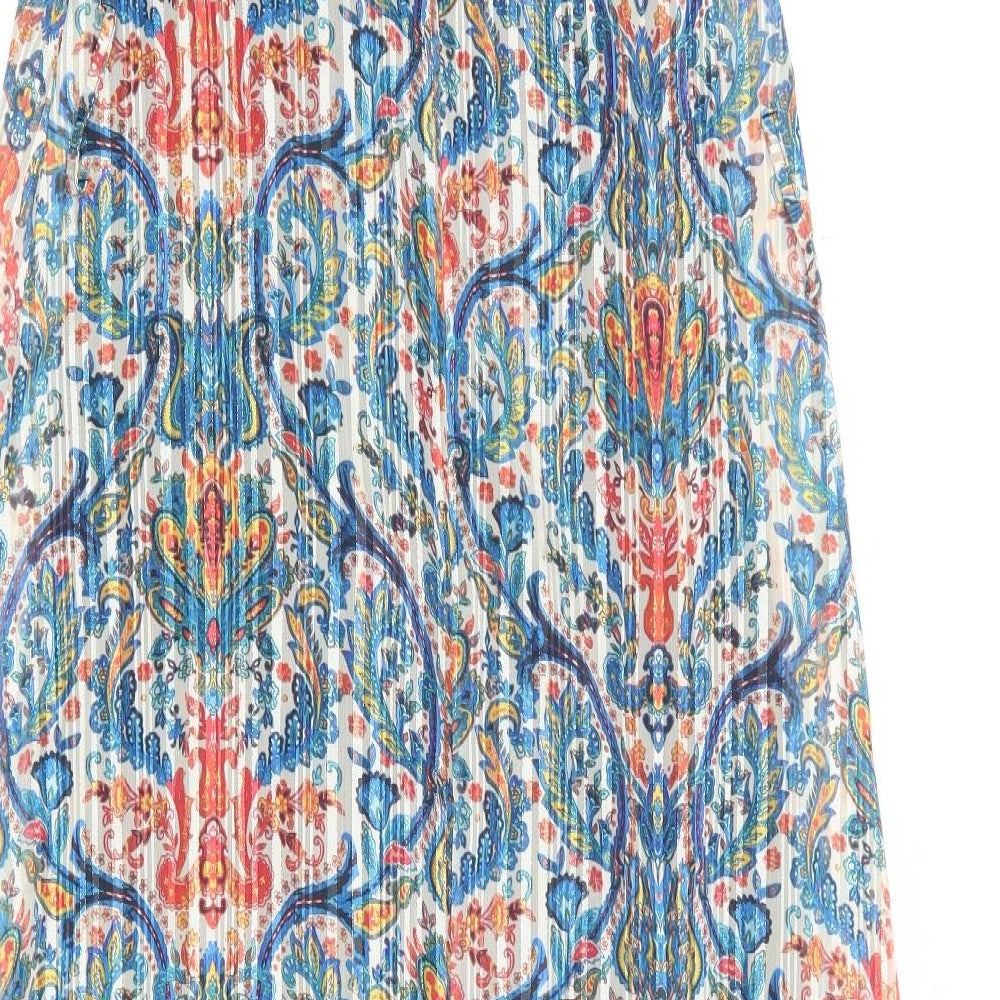 Actuel Womens Multicoloured Geometric Polyester Tank Dress Size M Round Neck Pullover