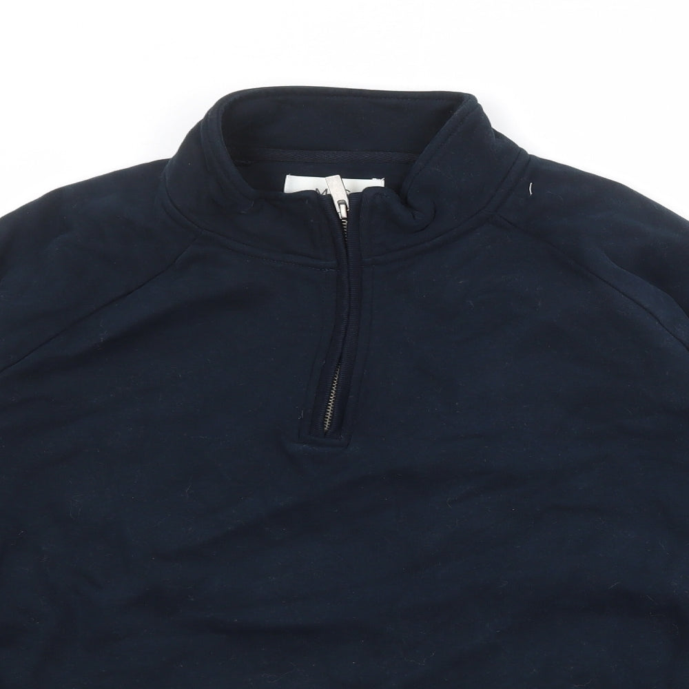 Marks and Spencer Mens Blue Cotton Pullover Sweatshirt Size XL