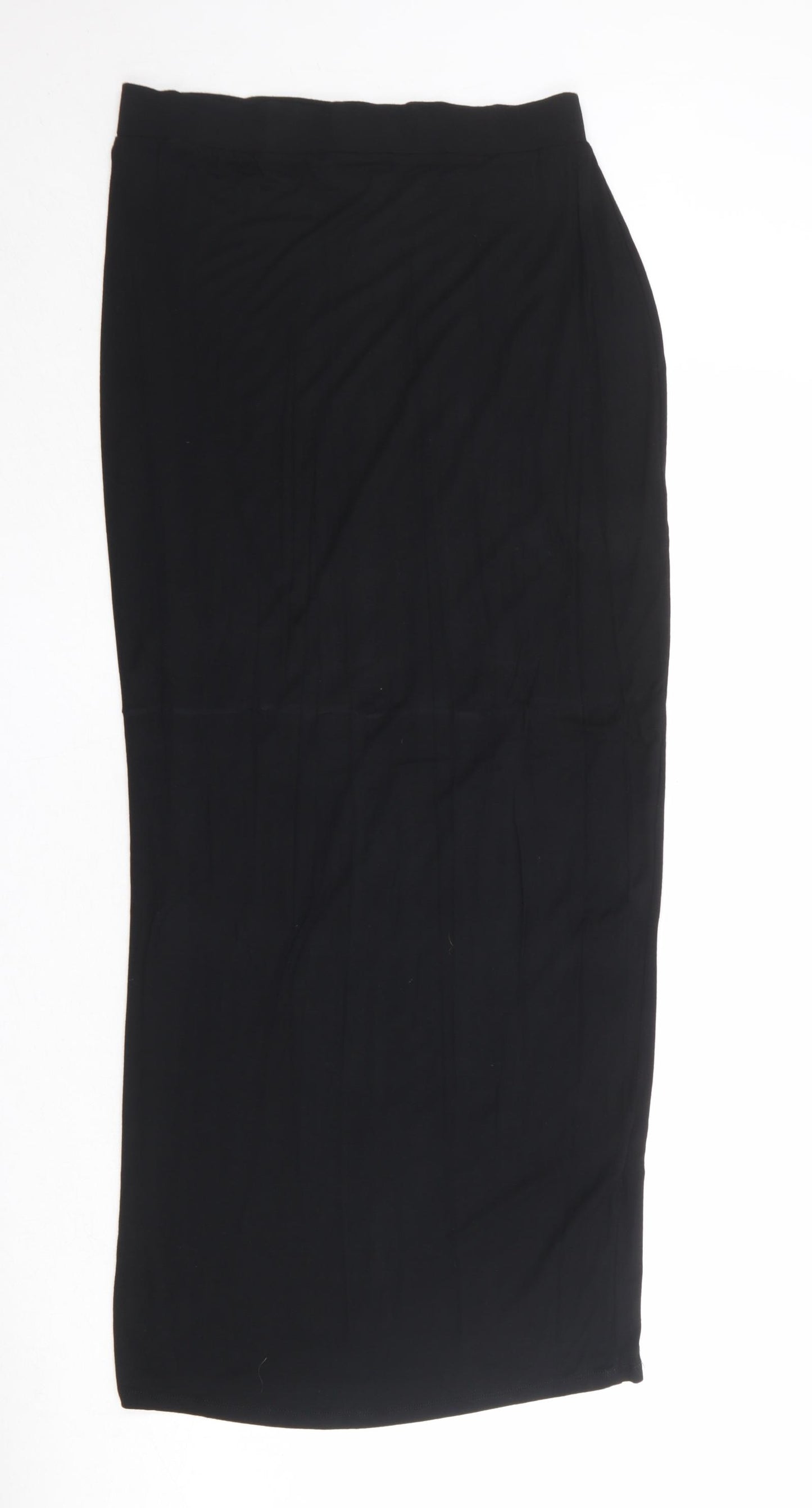 B.YOU Womens Black Viscose Maxi Skirt Size 12