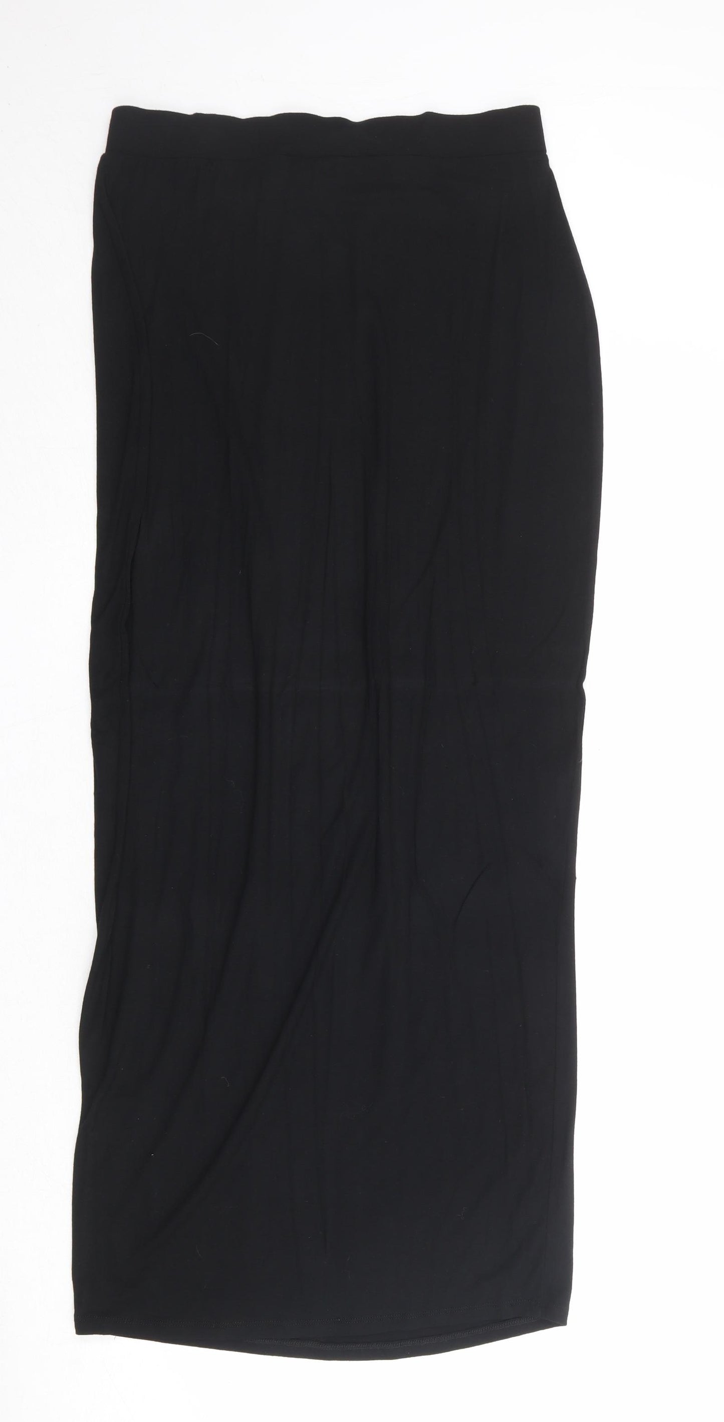 B.YOU Womens Black Viscose Maxi Skirt Size 12