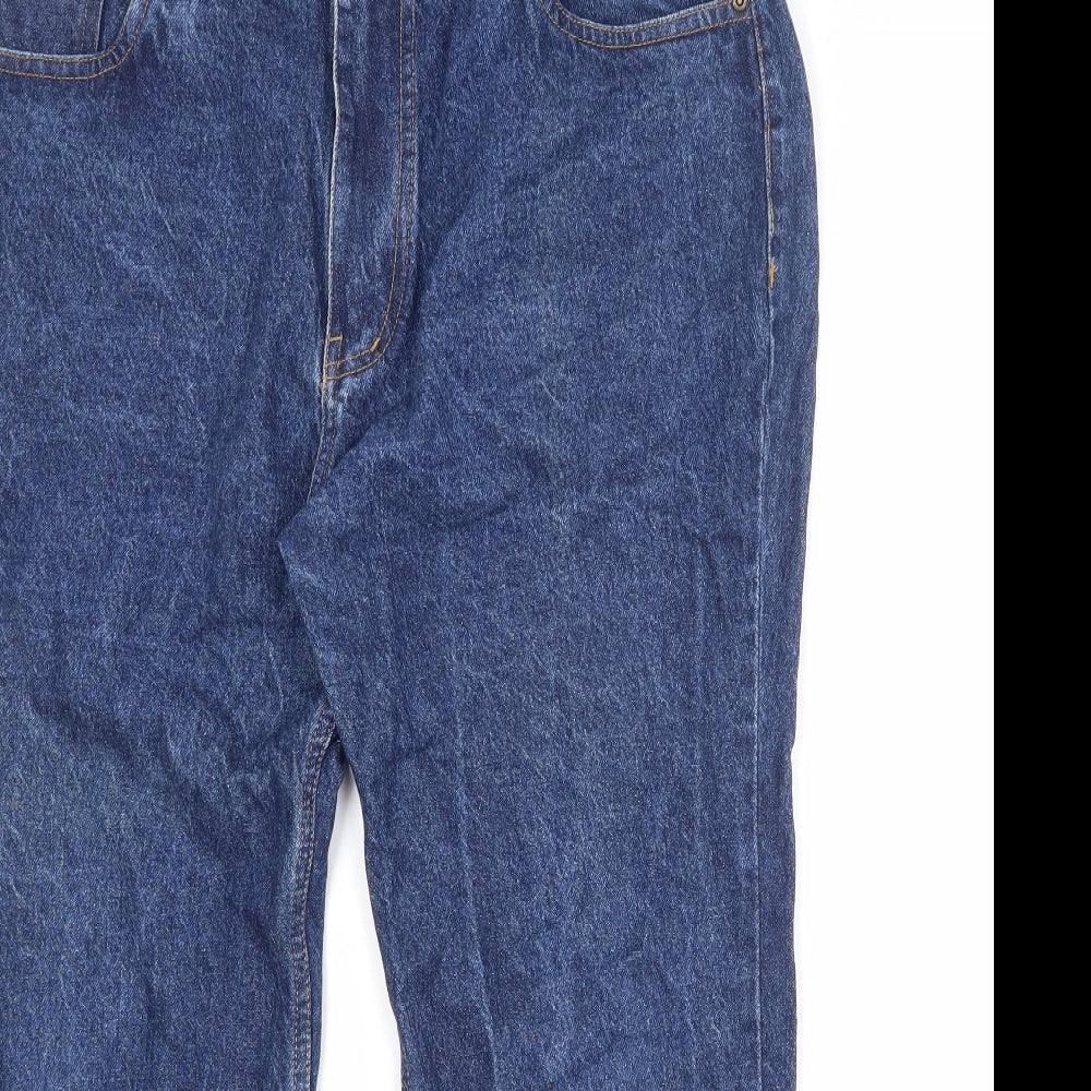 Adinath Mens Blue Cotton Straight Jeans Size 40 in Regular Zip