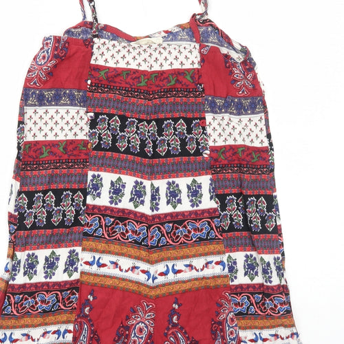Staring at Stars Womens Red Paisley Viscose Playsuit One-Piece Size M Pullover