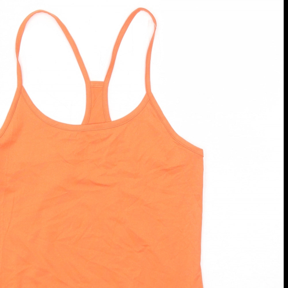 Marks and Spencer Womens Orange Polyester Pullover Tank Size 12 Scoop Neck Pullover