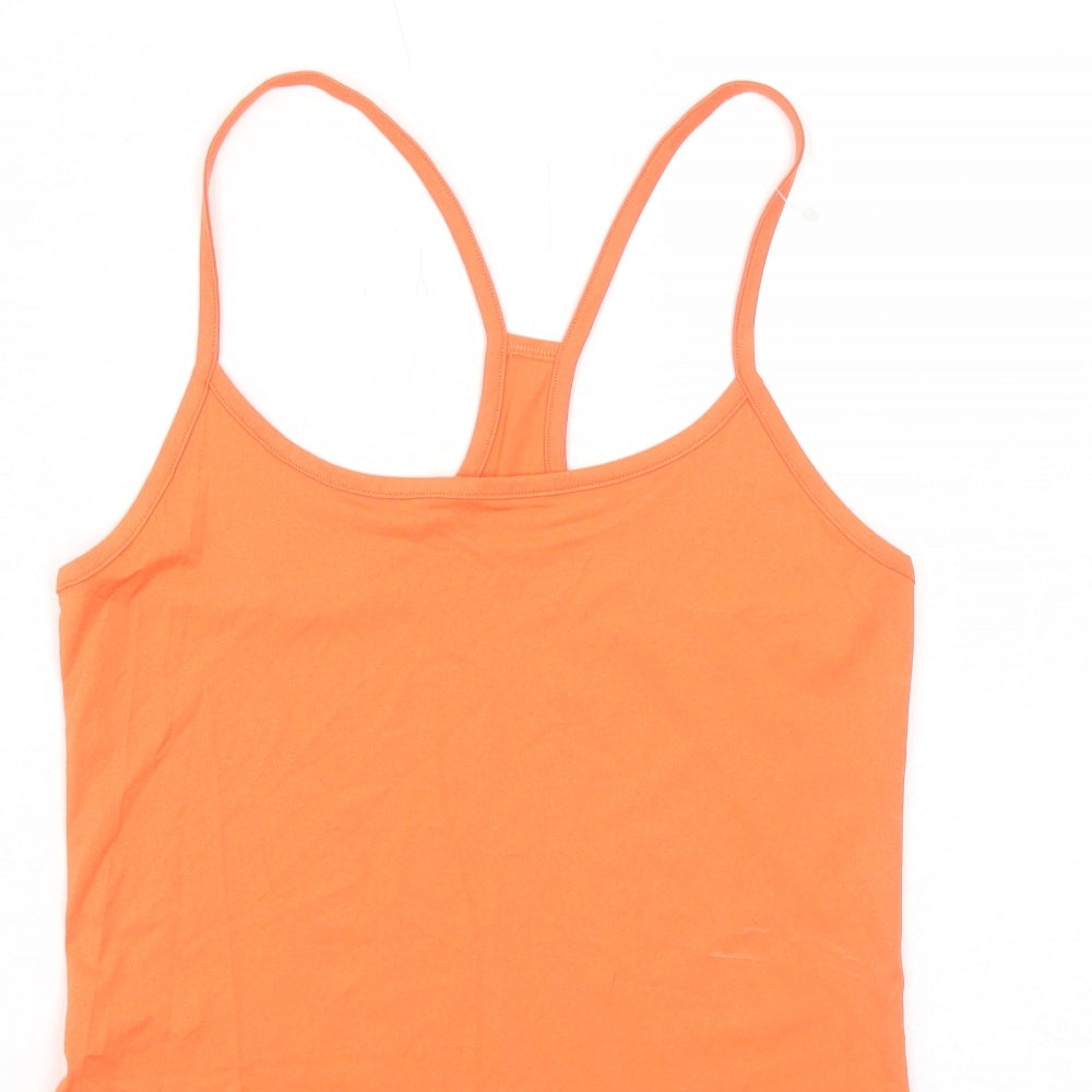 Marks and Spencer Womens Orange Polyester Pullover Tank Size 10 Scoop Neck Pullover