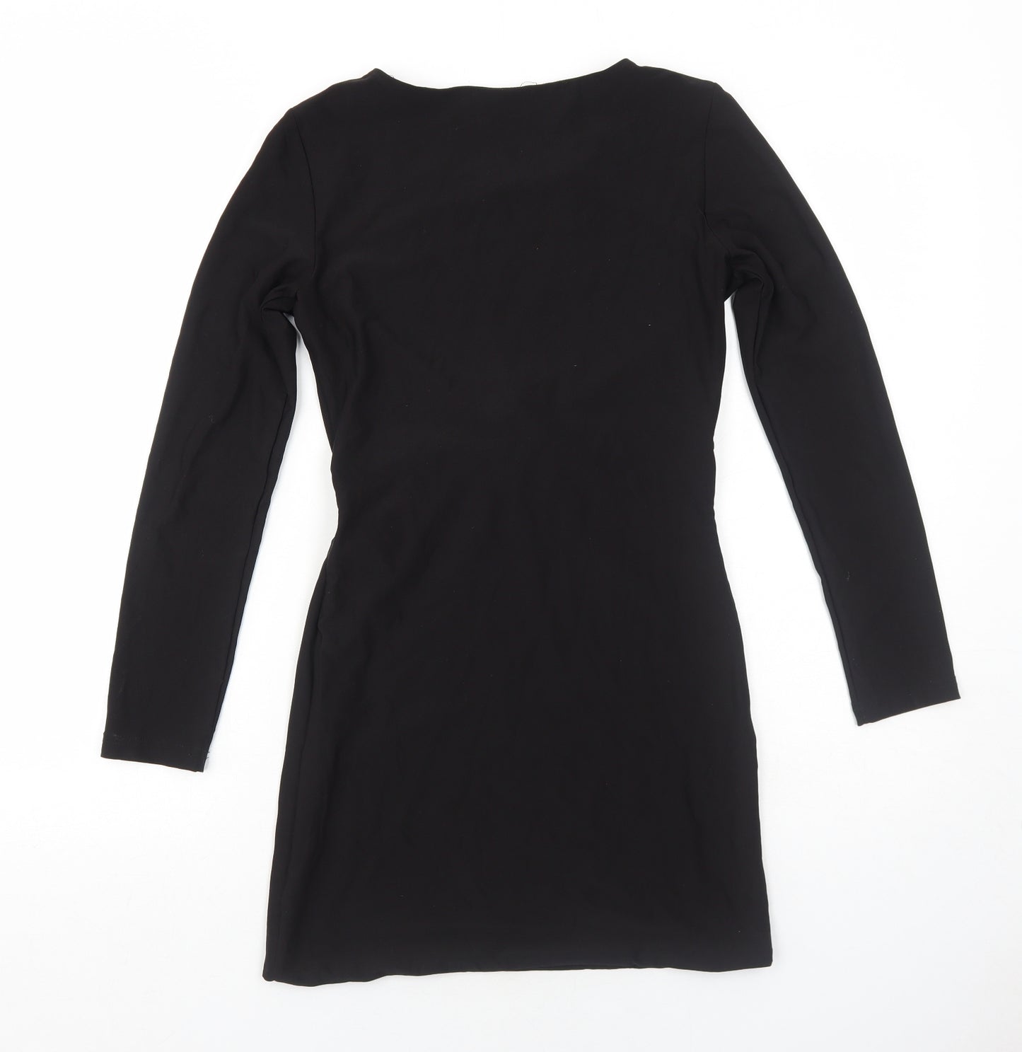 TFNC Womens Black Polyester A-Line Size S Round Neck Pullover