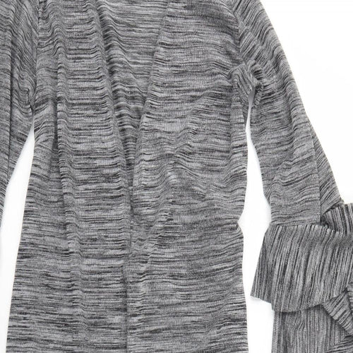 Boohoo Womens Grey V-Neck Polyester Cardigan Jumper Size M