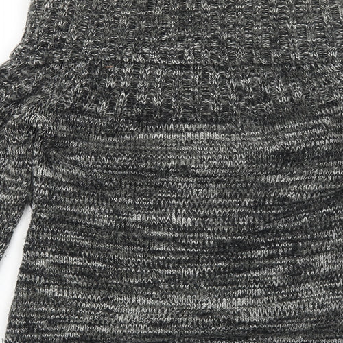 New Look Womens Grey Roll Neck Acrylic Pullover Jumper Size 12