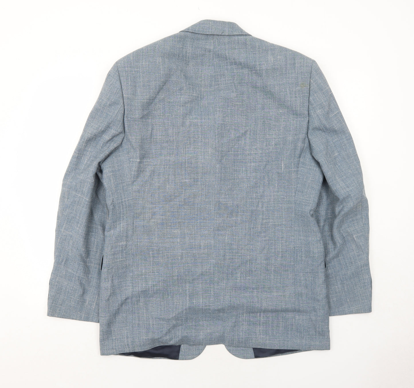 Digel Mens Blue Polyester Jacket Suit Jacket Size 40 Regular