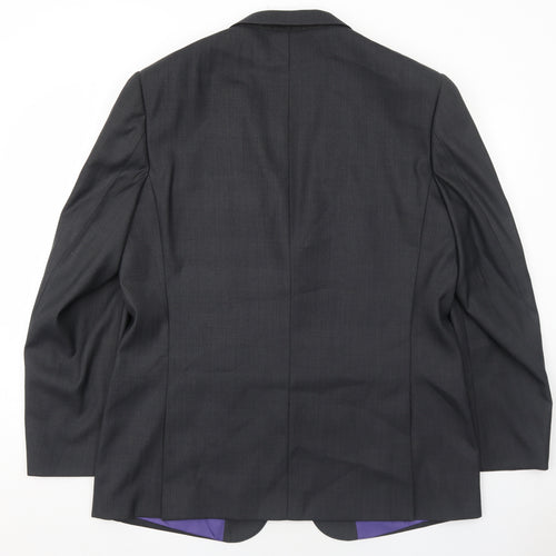 Milan Collection Mens Grey Polyester Jacket Suit Jacket Size 44 Regular