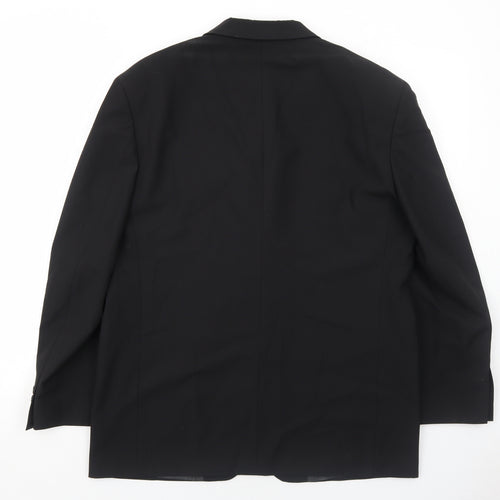 Marks and Spencer Mens Black Polyester Jacket Suit Jacket Size 40 Regular