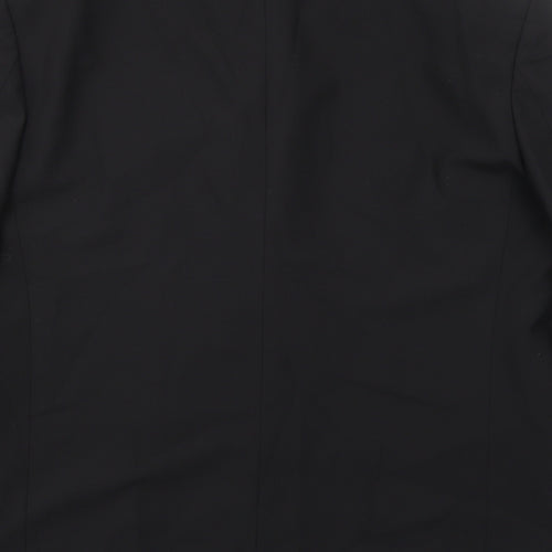 Marks and Spencer Mens Black Polyester Jacket Suit Jacket Size 40 Regular
