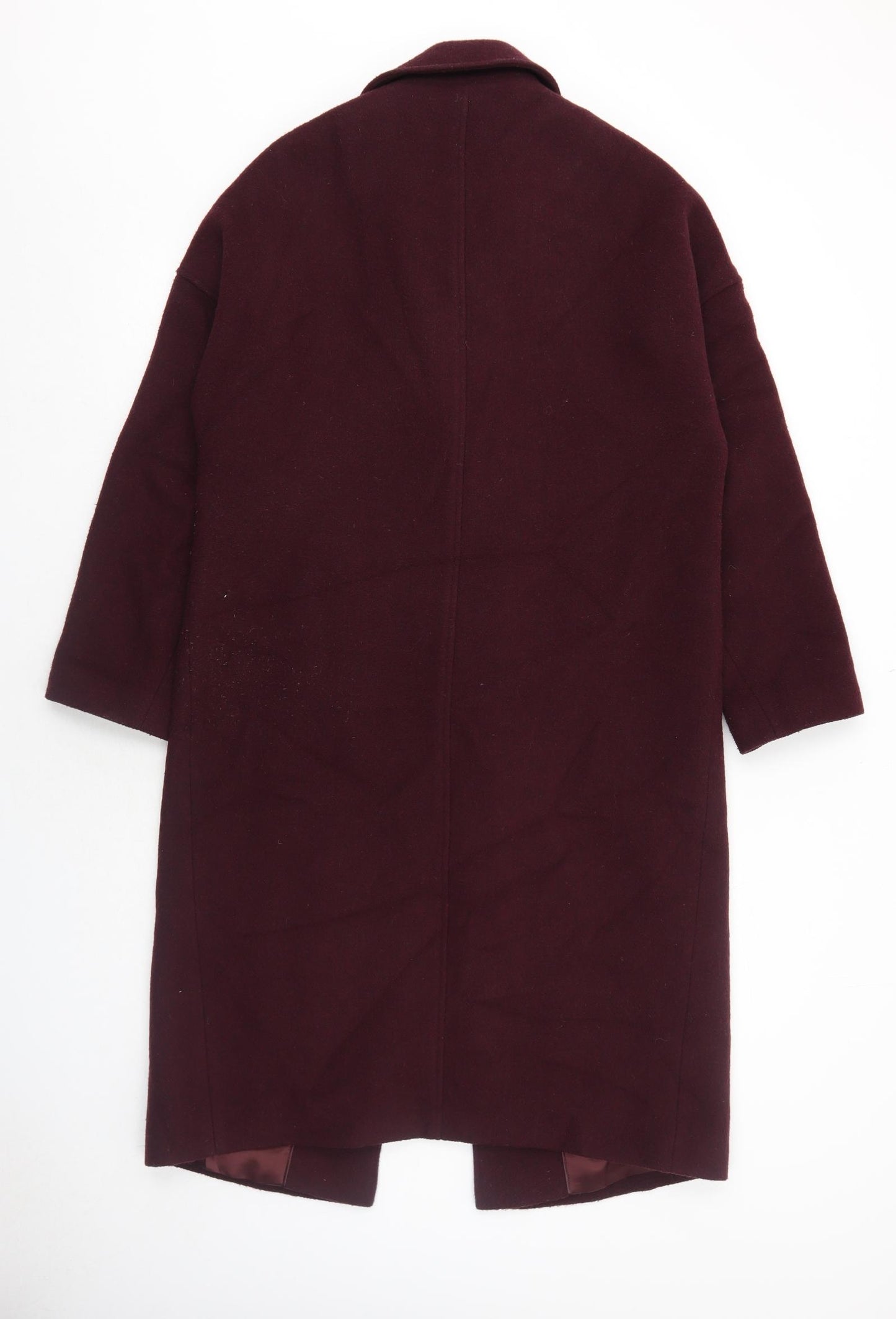 And Or Womens Purple Overcoat Coat Size 8 Button