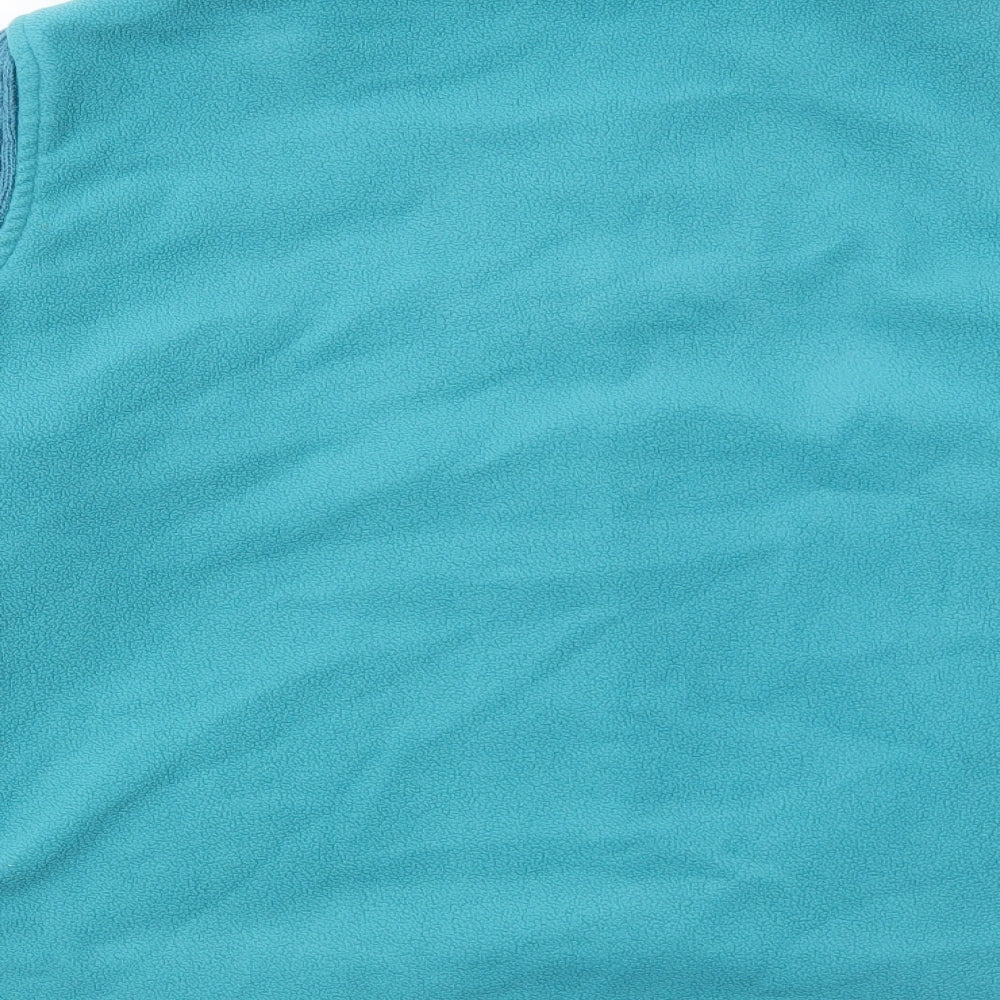 Damart Womens Blue Jacket Size 14 Zip - Flower Detail