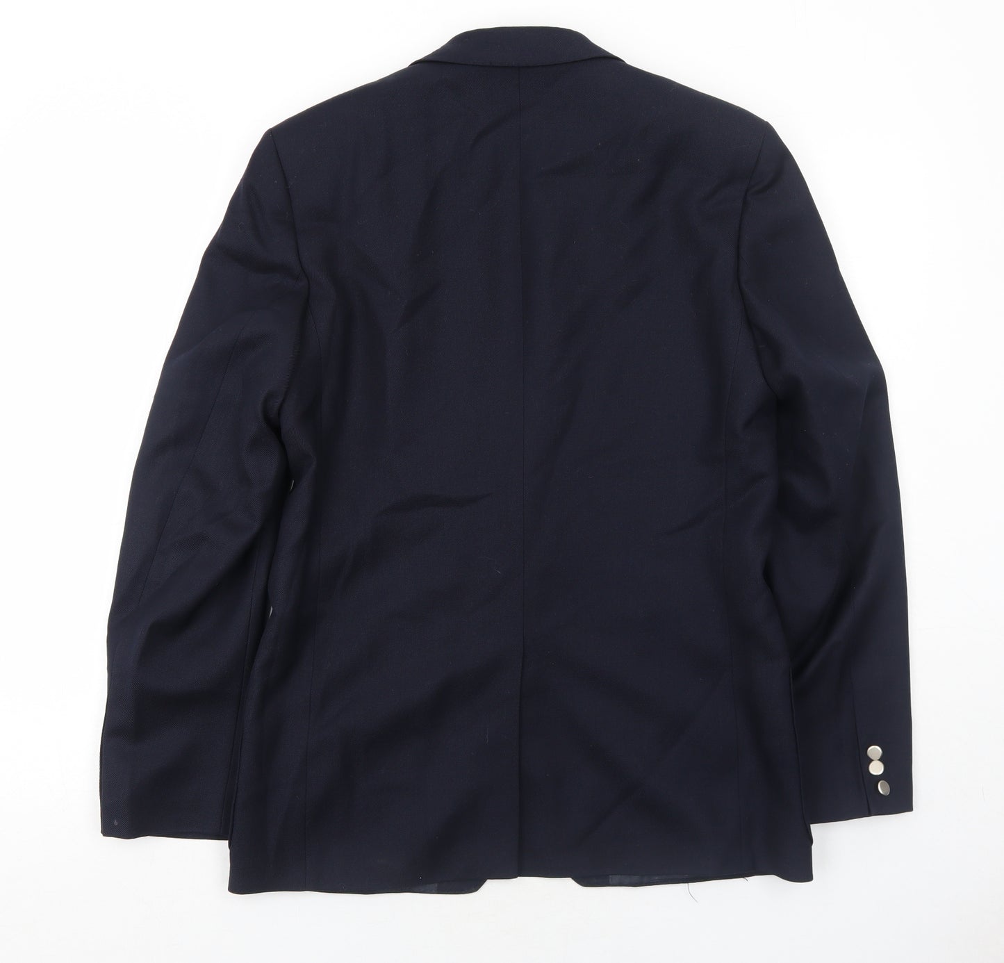 Chas Macintosh Mens Blue Wool Jacket Blazer Size 38 Regular