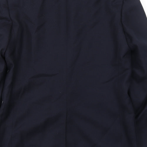 Chas Macintosh Mens Blue Wool Jacket Blazer Size 38 Regular