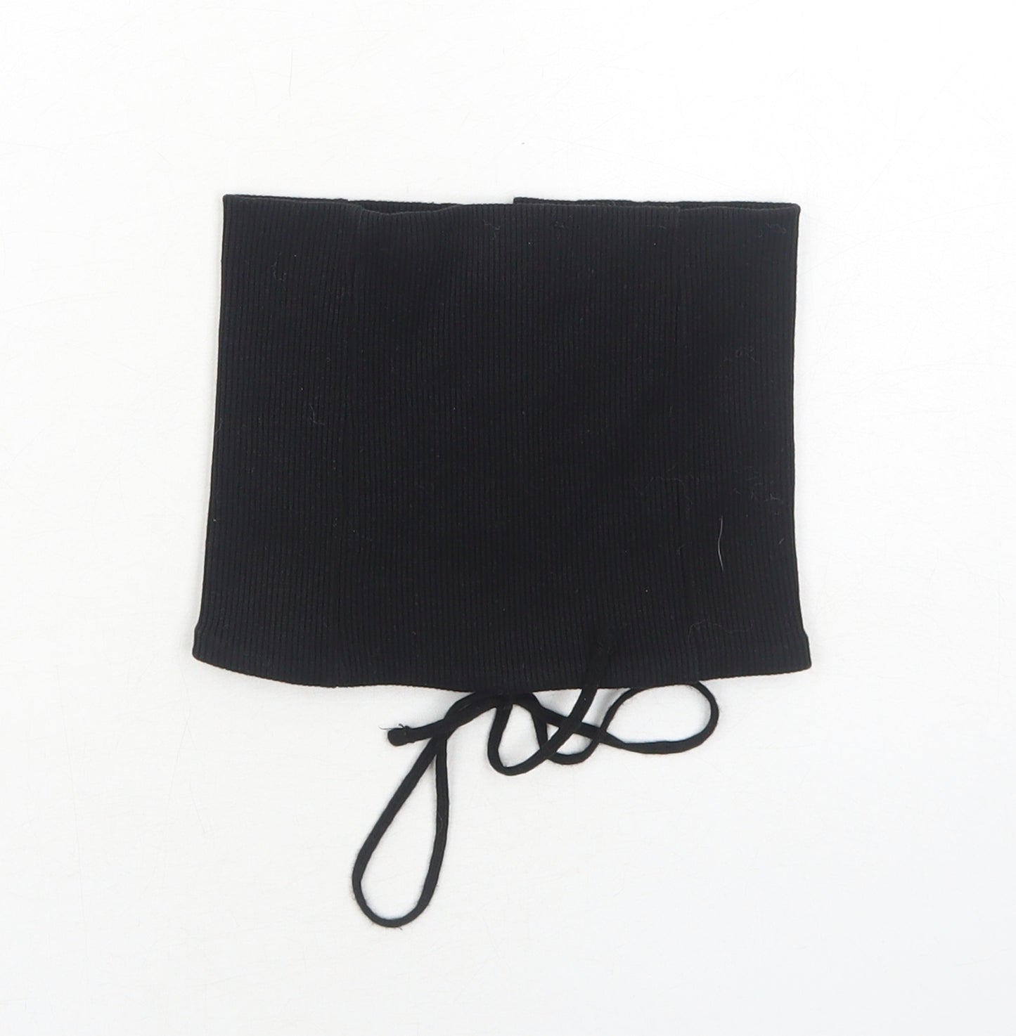 Bershka Womens Black Cotton Basic Tank Size M Off the Shoulder