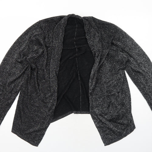 Cotton Traders Womens Black V-Neck Viscose Cardigan Jumper Size 18