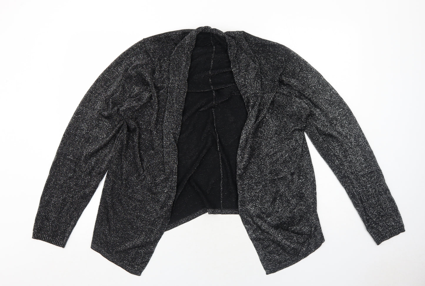 Cotton Traders Womens Black V-Neck Viscose Cardigan Jumper Size 18