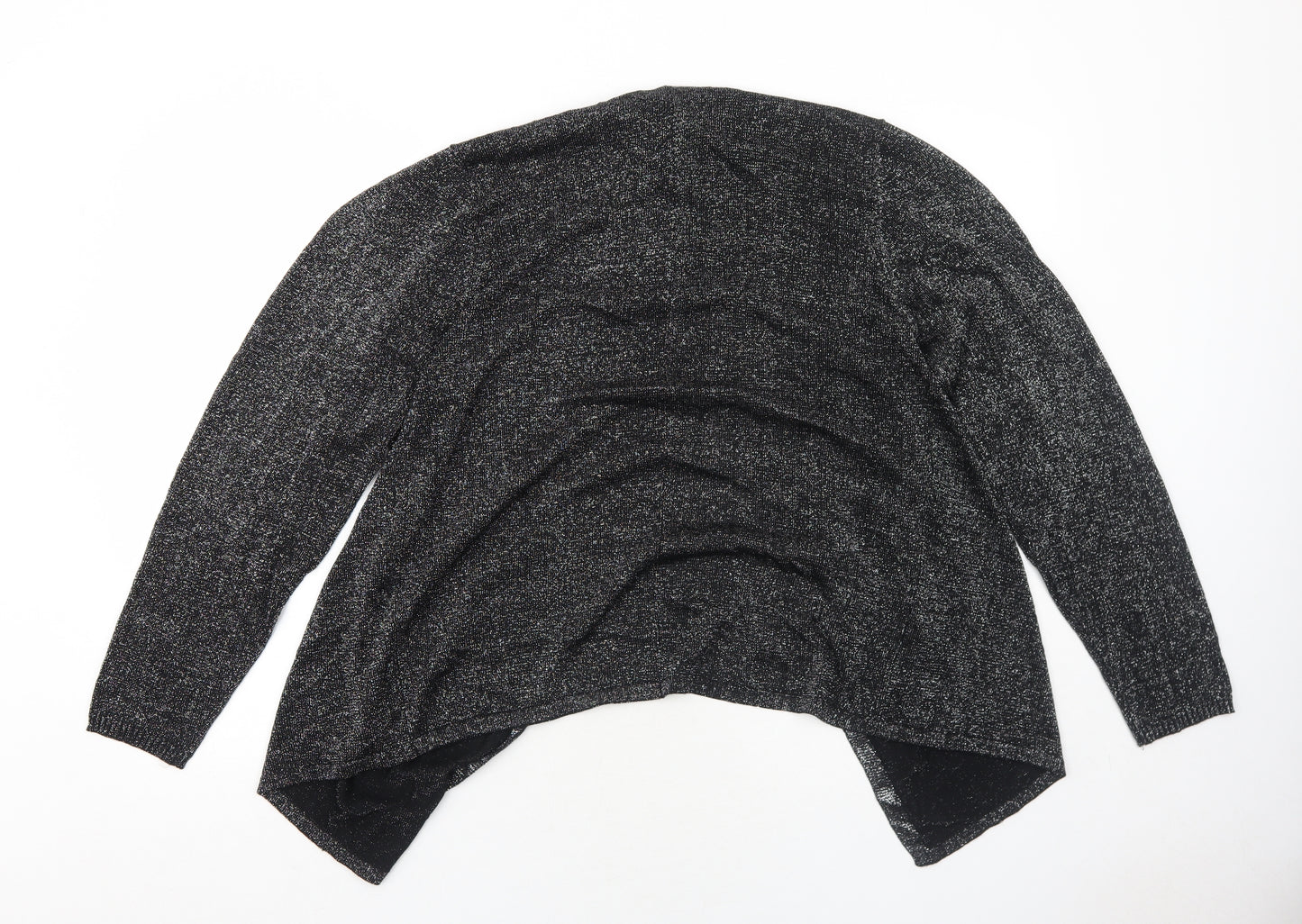Cotton Traders Womens Black V-Neck Viscose Cardigan Jumper Size 18