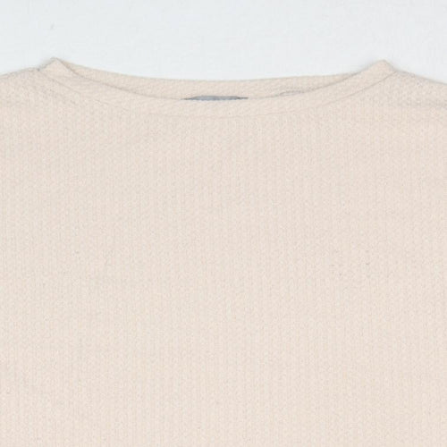 New Look Womens Beige Boat Neck Polyester Pullover Jumper Size S