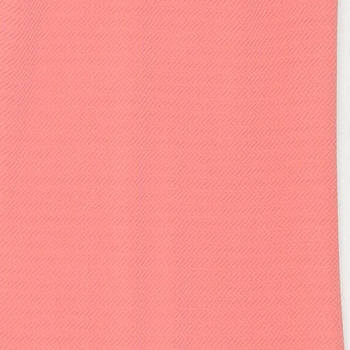 Warehouse Womens Pink Polyester Shift Size 8 Round Neck Button