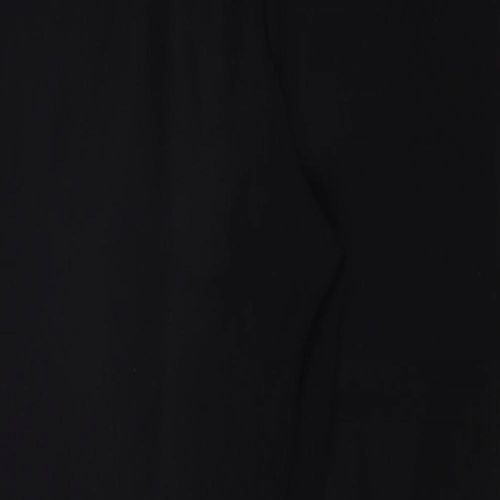 Zara Womens Black Polyester Trousers Size S Regular Drawstring